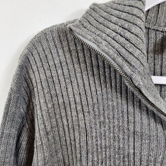 H&M Oversized Half Zip Sweater in Dark Gray - Size M - Picture 3 of 10